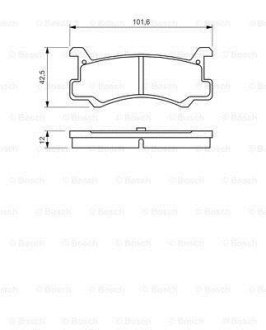 MAZDA колодки гальм. задні 323 1,6GT -93, MX-3/MX-5 BOSCH 0986460080