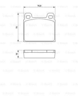 Гальмівні колодки дискові (передні) VW T2 79-85 BOSCH 0986460111