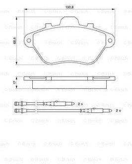 Тормозные колодки дисковые BOSCH 0986460950