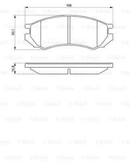 Гальмівні колодки дискові (передні) NISSAN Primera BOSCH 0986460981