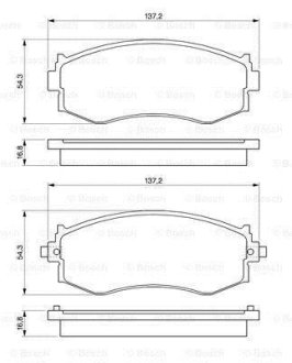 Тормозные колодки дисковые BOSCH 0986461121