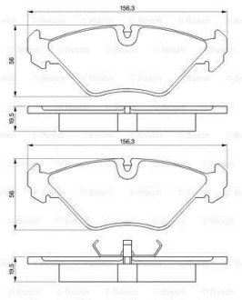 Тормозные колодки дисковые BOSCH 0986461766