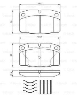 Тормозные колодки дисковые BOSCH 0986469390