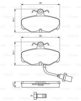 FORD гальмівні колодки диск. задн. (з датчик) Scorpio BOSCH 0986469820