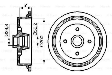 БАРАБАН тормозной BOSCH 0 986 477 016