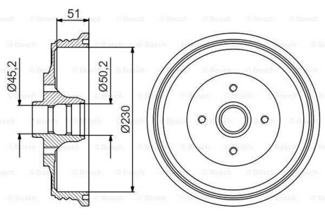 Барабан тормозной BOSCH 0 986 477 178