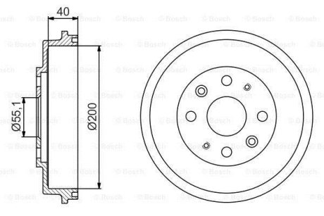 Барабан тормозной BOSCH 0 986 477 191