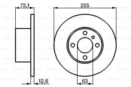 Тормозной диск BOSCH 0986478032