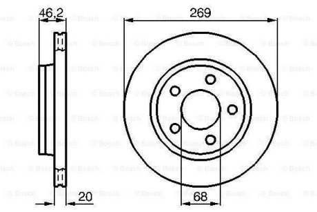 ДИСК тормозной задний BOSCH 0 986 478 316