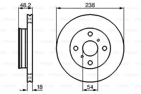 Диск гальмівний TOYOTA COROLLA 87- BOSCH 0986478385