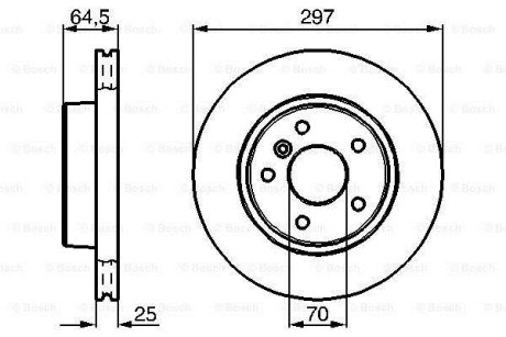 Диск гальмівний передн. Range Rover BOSCH 0986478483