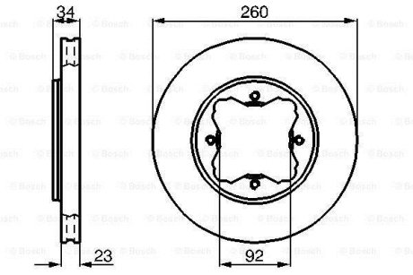 Тормозной диск BOSCH 0986478568