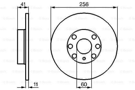 Диск гальмівний передній OPEL Astra BOSCH 0986478880