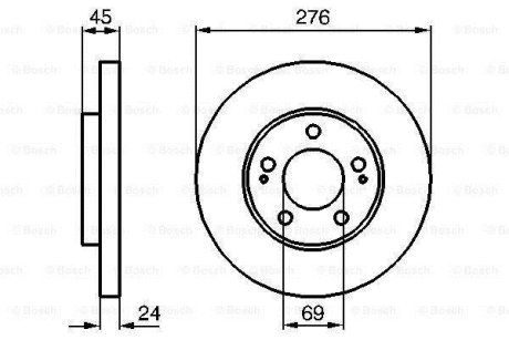 Диск тормозной BOSCH 0 986 479 035