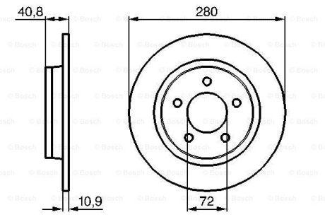 Тормозной диск BOSCH 0986479181