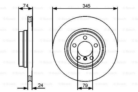 BMW диск гальмівний задній E65E66 BOSCH 0986479440