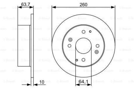 Тормозной диск BOSCH 0986479504