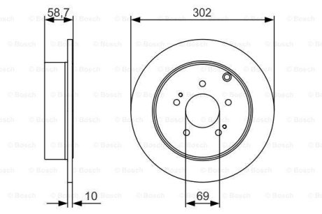 ДИСК тормозной задний BOSCH 0 986 479 532