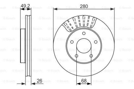 Диск тормозной BOSCH 0 986 479 678