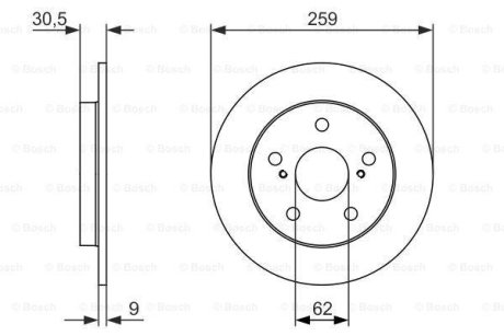 Тормозной диск BOSCH 0986479765