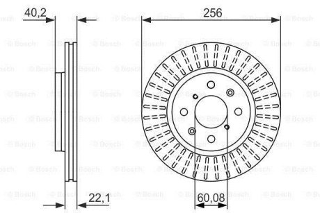 Диск гальм. передн. SUZUKI SWIFT 10- BOSCH 0986479788