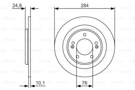 HYUNDAI диск гальмів.задн.i40 11- BOSCH 0986479A13