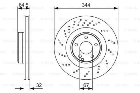 DB диск гальм. передн. W212 (Sport) BOSCH 0986479A17