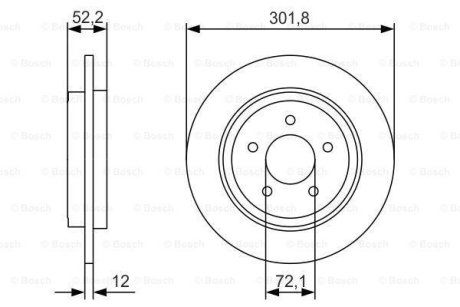 Тормозной диск BOSCH 0986479A53