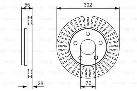 Диск гальмівний BOSCH 0 986 479 C38