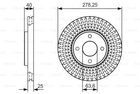 Диск гальм. передн. FORD ECOSPORT 13- BOSCH 0986479C48