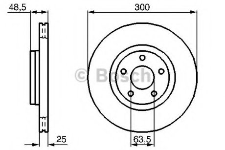 ДИСК тормозной передний COATED BOSCH 0 986 479 C52