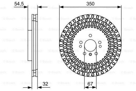 DB диск гальмівний передн.GLE W166 11- BOSCH 0986479D09