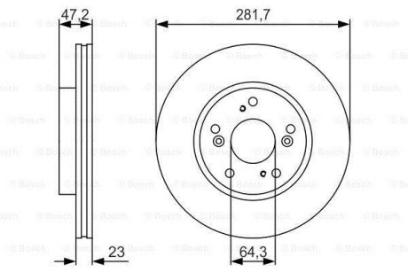 Диск гальмівний BOSCH 0 986 479 S47 (фото 1)