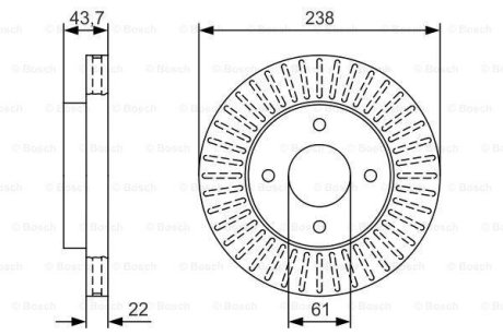 Тормозной диск BOSCH 0986479T42