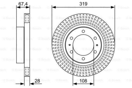 ДИСК тормозной передний BOSCH 0 986 479 W47