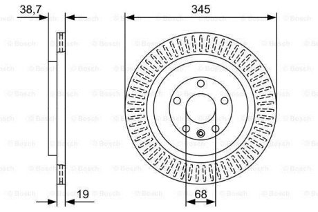 Диск гальмiвний заднiй BOSCH 0986479W54