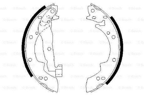 Щоки гальмівні задн. PEUGEOT 1,1-1,9 RENAULT 1,4-2,1 BOSCH 0986487076