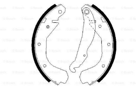 Тормозные колодки барабанные BOSCH 0986487199