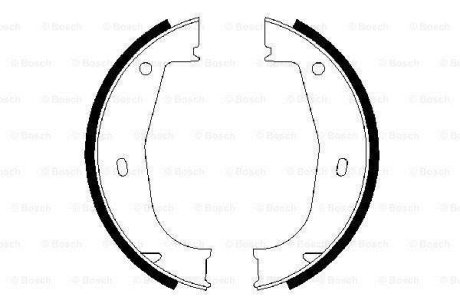 Тормозные колодки барабанные BOSCH 0986487520