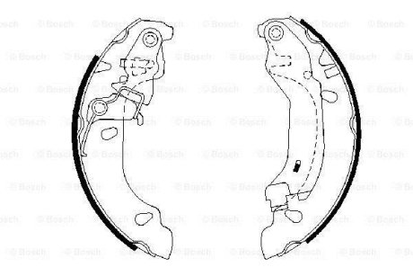 FIAT гальмівні колодки барабанні PANDA II 03- BOSCH 0986487669