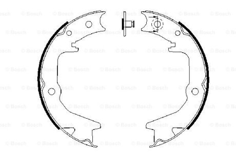 Тормозные колодки барабанные BOSCH 0986487685