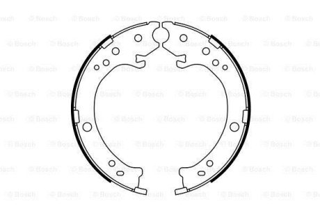 Комплект тормозных колодок из 4 шт. барабанов BOSCH 0986487765