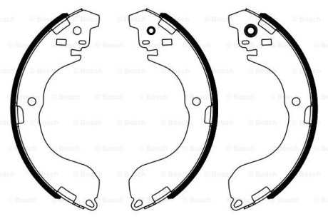 Колодки тормозные барабанные (комплект 4 шт.)) BOSCH 0 986 487 962