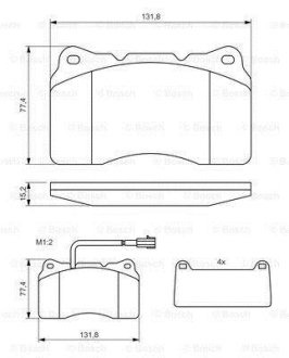 Тормозные колодки дисковые BOSCH 0986494069