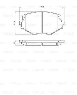 Колодки гальмівні (передні) Mazda MX-5 1.6/1.8 98-05 BOSCH 0986494080