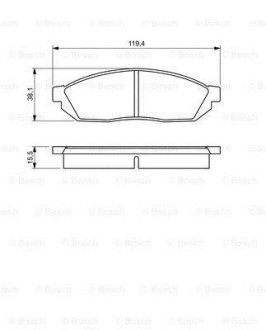 Тормозные колодки, дисковые BOSCH 0986494208