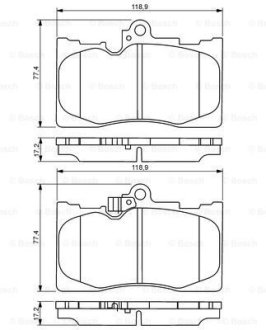 Тормозные колодки дисковые BOSCH 0986494252