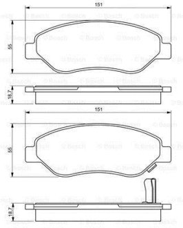 Тормозные колодки дисковые BOSCH 0986494345