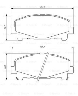 Тормозные колодки дисковые BOSCH 0986494382