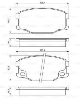 Гальмівні колодки передн. MITSUBISHI Canter 96- BOSCH 0986494442